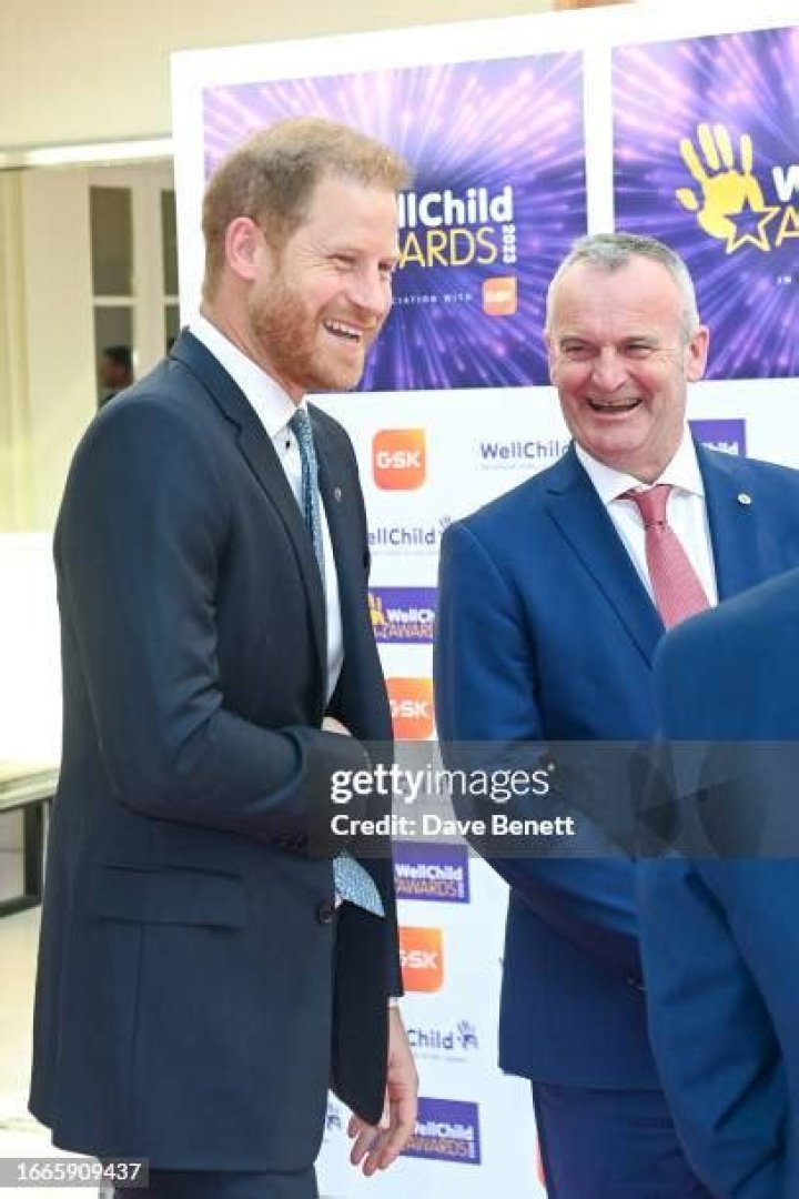 Matt James, WellChild CEO and Prince Harry, Duke of Sussex attend the 2023 WellChild Awards at The Hurlingham Club on September 07, 2023 in London,...